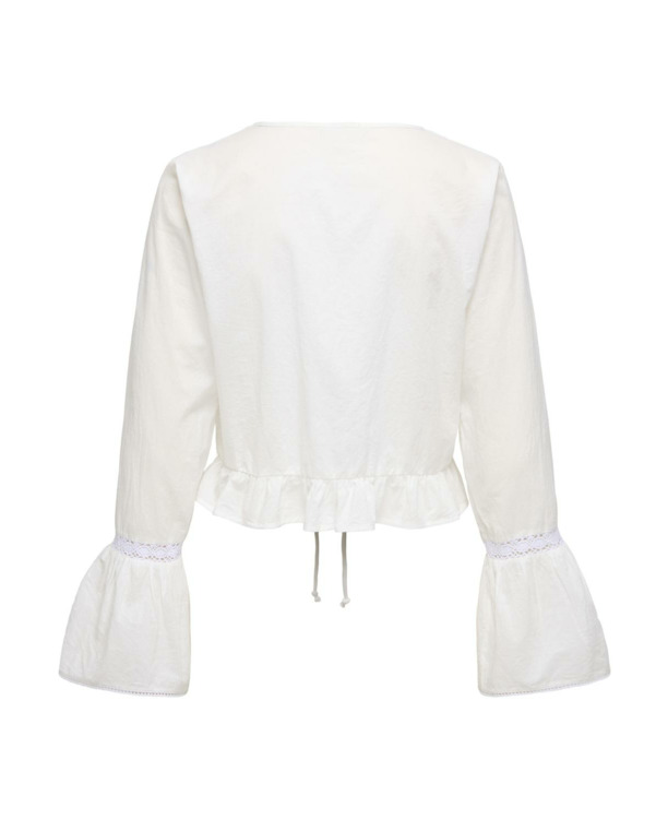 Regular Fit V-Neck Long Sleeves (L/S) Blouse met V-hals: Voeg een vrouwelijke top toe voor een zachte, schone uitstraling
