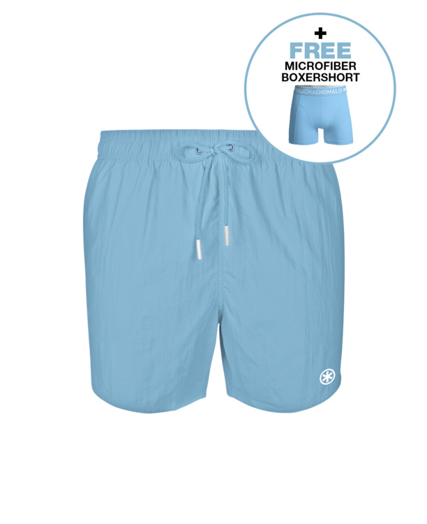 Heren Zwembroek Effen Cyan Blue