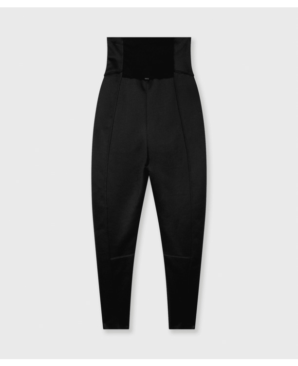 10DAYS Dames hoge taille scuba broek polyester mix