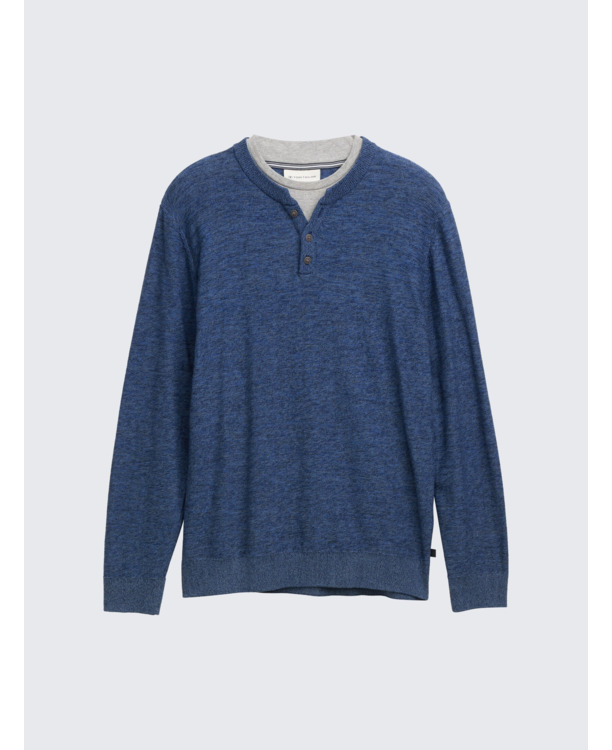 Gebreide Henley-trui van katoen