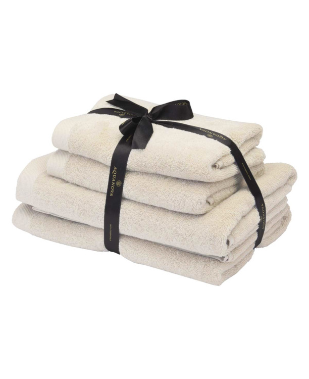 Rio - Handdoek bundel - GOTS KATOEN - 2x 50x100 + 2x 67x130 cm - Birch