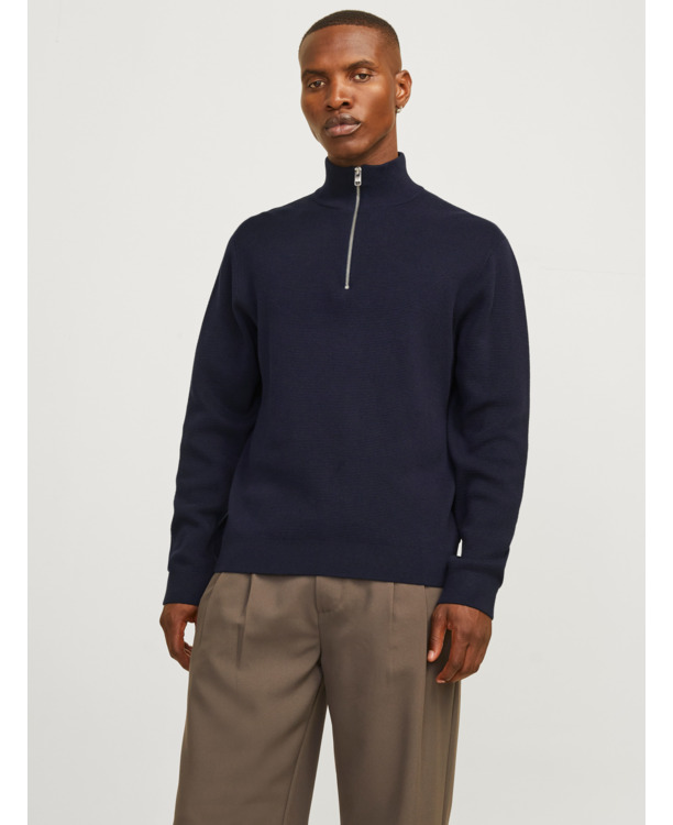 JPRBLAMILANO STITCH KNIT HALF ZIP S