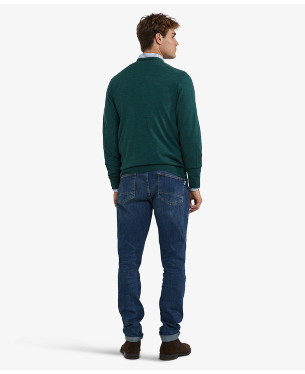 Fine Merino Classic Cardigan 100% Extra Fine Merinowol Heren