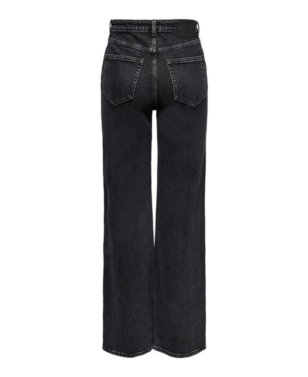 Wide Leg Fit Jeans met wijde pasvorm en hoge taille en achterzakken