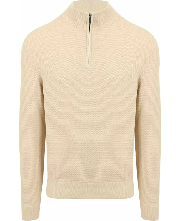 Suitable Structure Half Zip Trui Sand