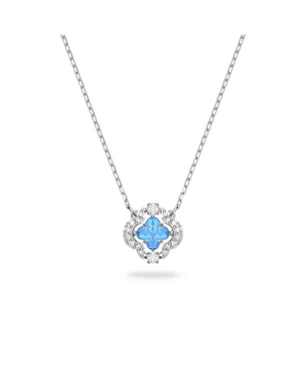 Una Sparkling Dc Necklace Rhodium shiny Arctic Blue White
