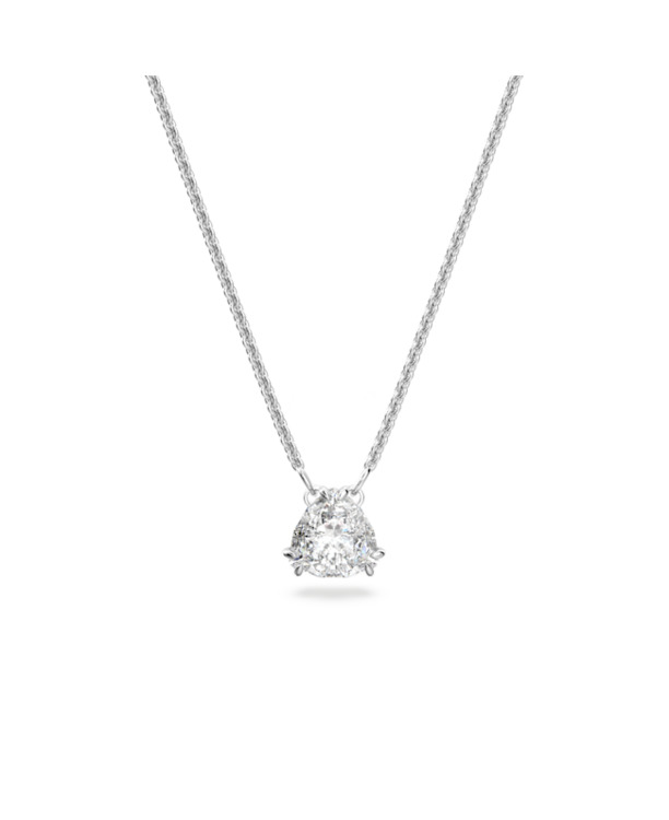 Matrix Triangle Pendant tri Rhodium shiny White