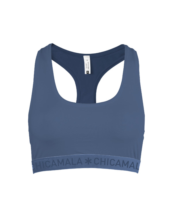 Meisjes 1-pack racer back Solid Blue