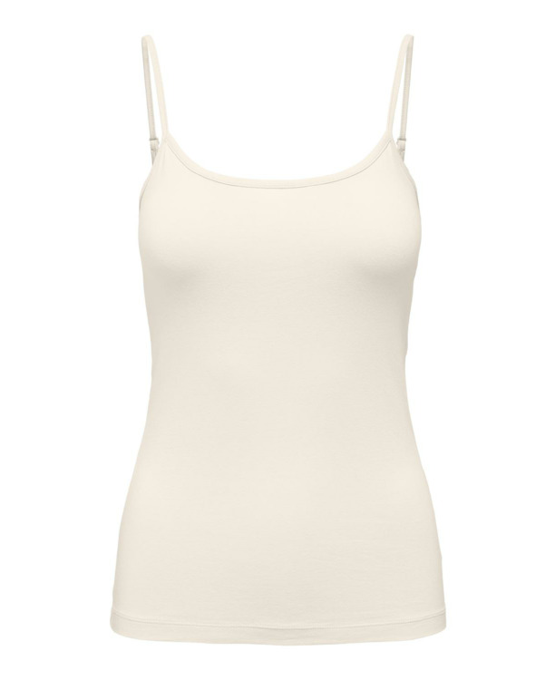 Regular Fit U-Neck Sleeveless (S/L) Regular fit tanktop met knoopsluiting