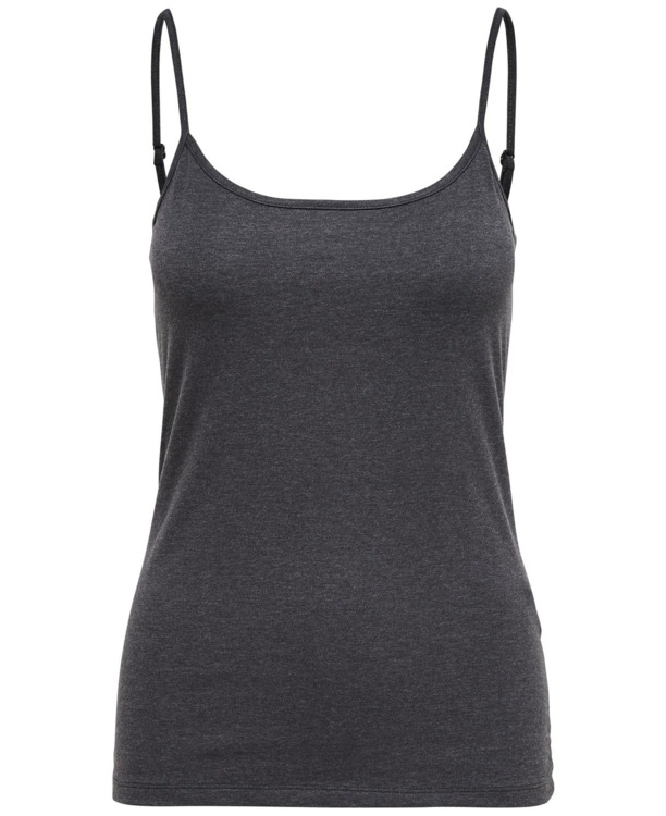 Regular Fit U-Neck Sleeveless (S/L) Regular fit tanktop met knoopsluiting