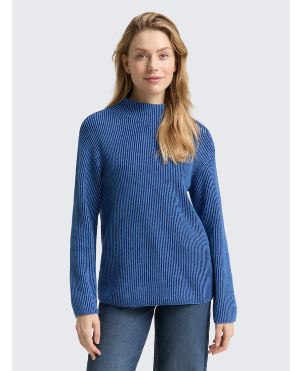 Uitgebreide trui met opstaande Kraag