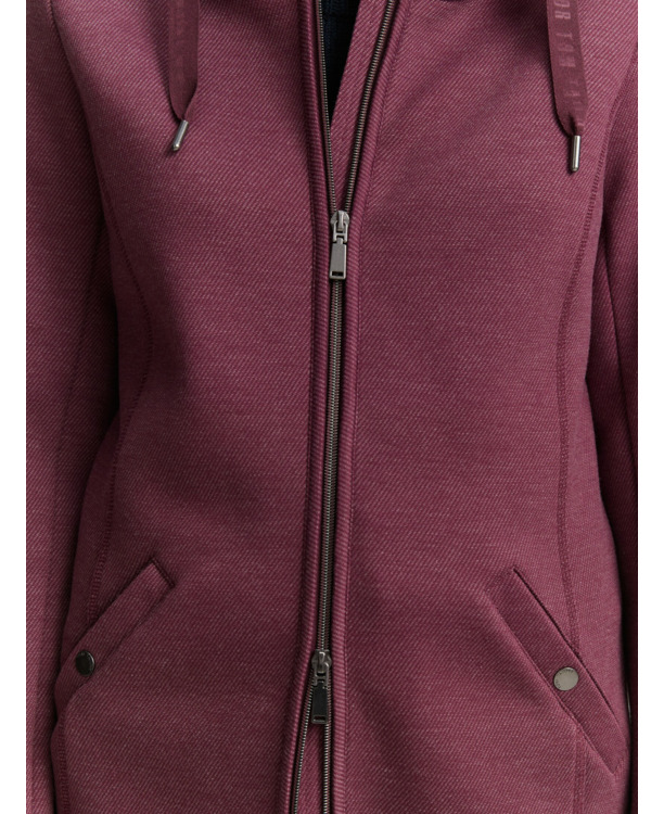 Hoodie-sweater in twilllook