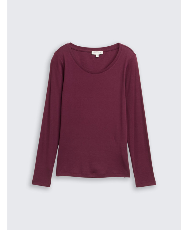 Basic shirt met lange lippen