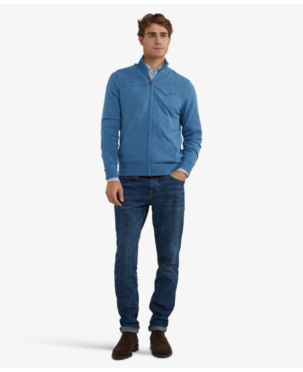 Zip Thru Cardigan Heren