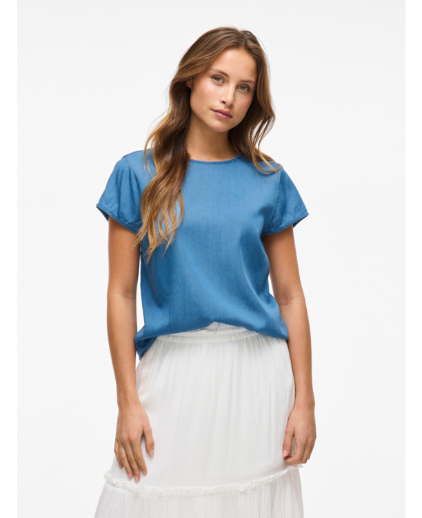 VIBISTA C/S O-NECK TOP - NOOS