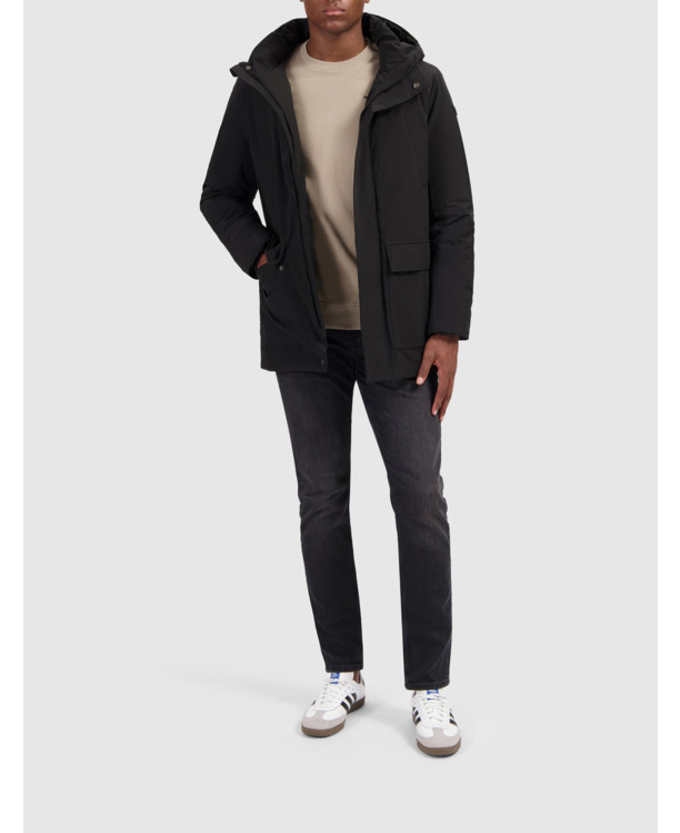 Logo Badge Parka 100% Polyester Men