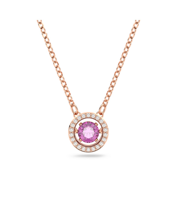 Una Sparkling Dc Pendant Rose Gold shiny Fancy Purple