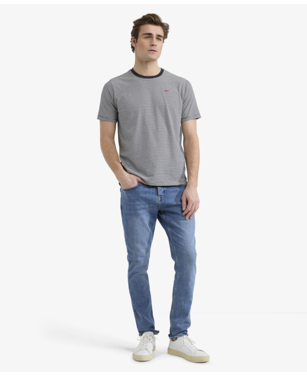 Stripe T-shirt 100% Cotton Heren