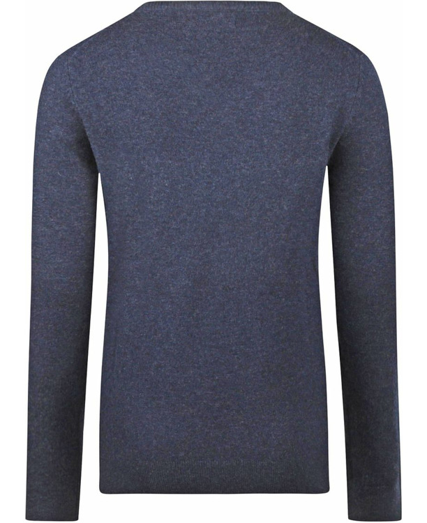 Steppin' Out Dames Pullover V-hals Merinowol Navy