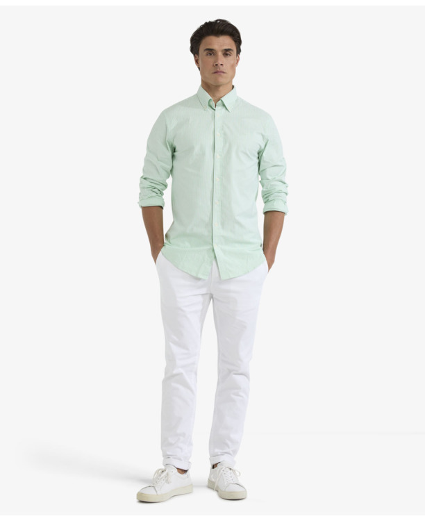 Stretch Oxford Shirt Small Stripe Heren