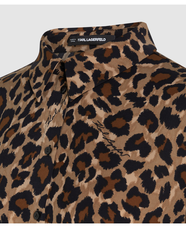 LEOPARD AOP BLOUSE