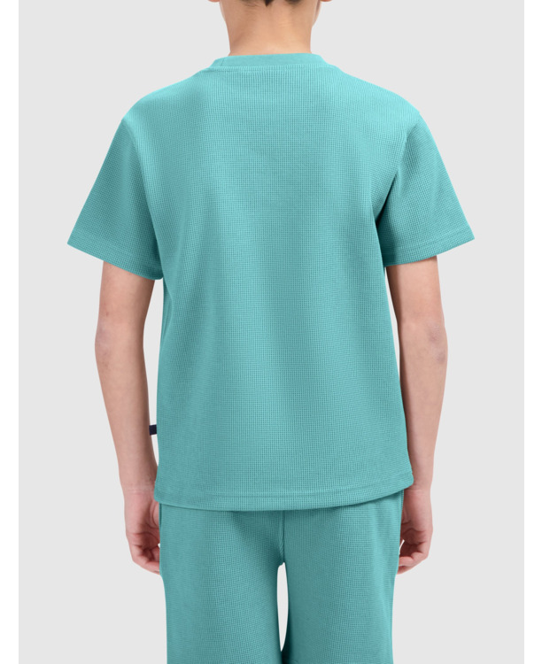 Junior Wafel Borduur T-shirt 100% Katoen