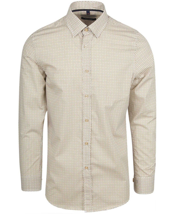 Suitable Overhemd Print Beige