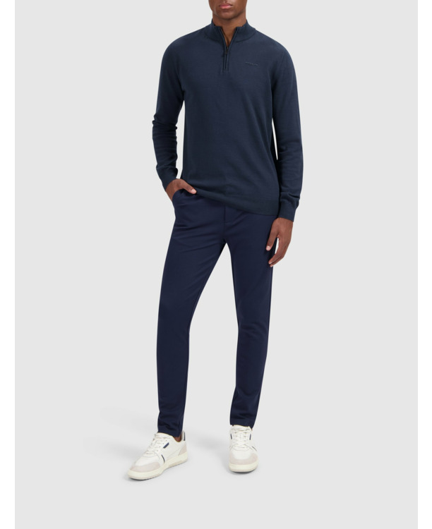 Originele Half Zip Gebreid 100% Katoen Mannen