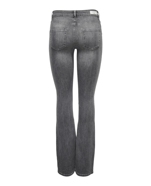 Flared Fit Jeans met hoge taille met wijd uitlopende pasvorm en ritssluiting