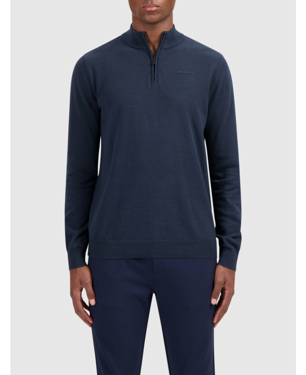 Originele Half Zip Gebreid 100% Katoen Mannen