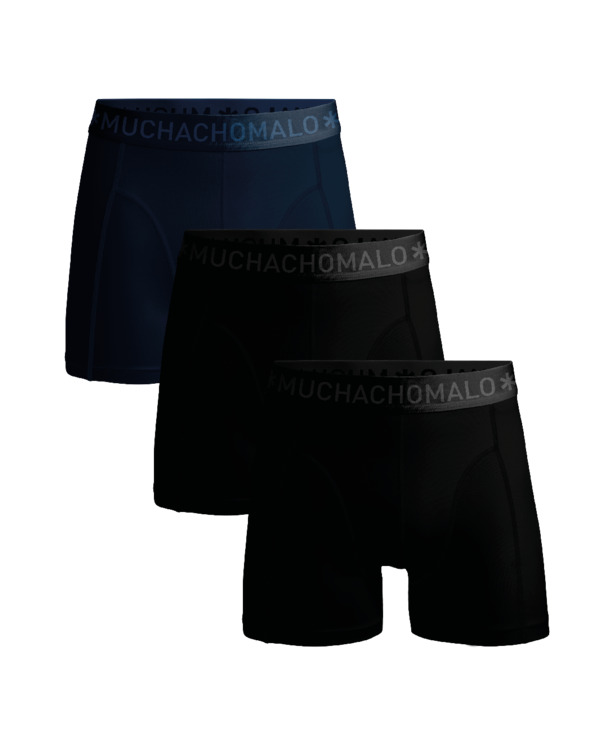 Heren 3-pack shorts effen Black/Green
