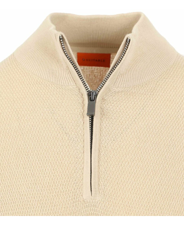 Suitable Structure Half Zip Trui Sand
