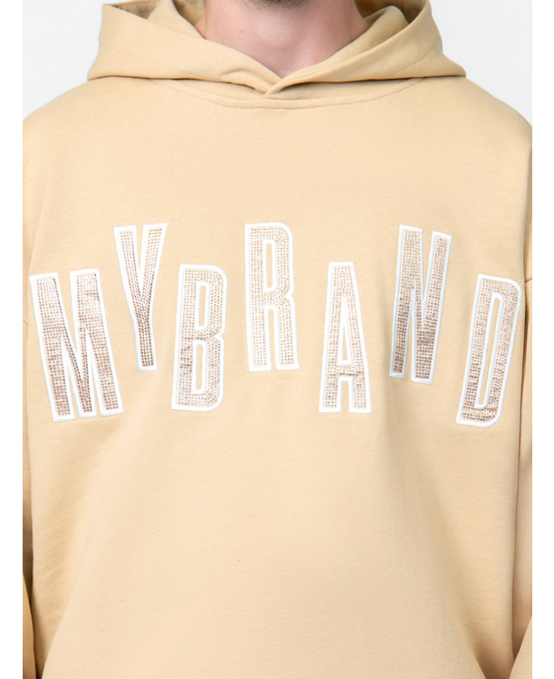 MIJN MERK STRASS LETTERING HOODIE MANNEN