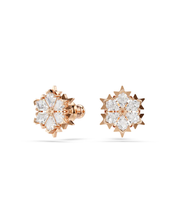 Magic Pierced Earrings Stud MFO Rose Gold shiny White