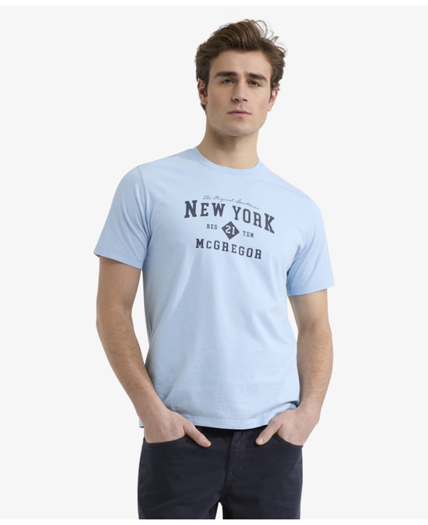 New York T-shirt 100% Cotton Heren