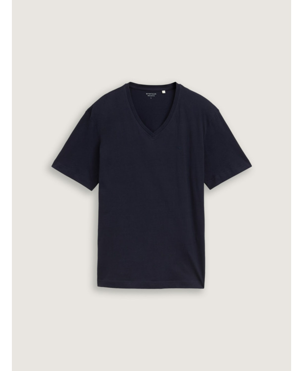 Basic T-shirt met V-hals