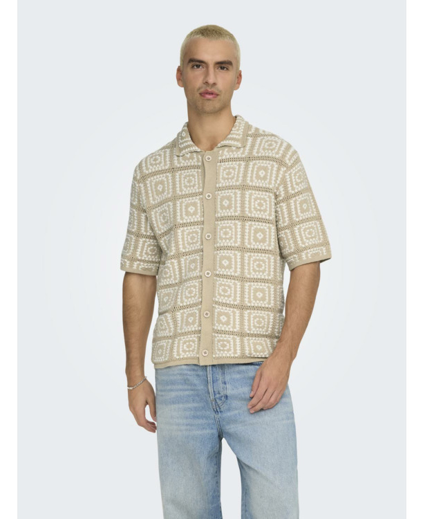 Relaxed Fit Shirt Kraag Korte Mouwen (K/M) Heren