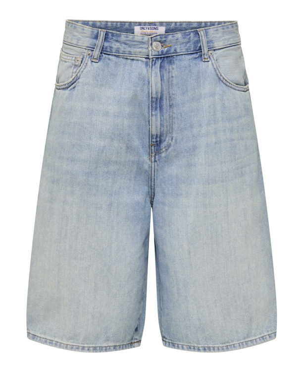 Wide Fit Denim Shorts  Heren