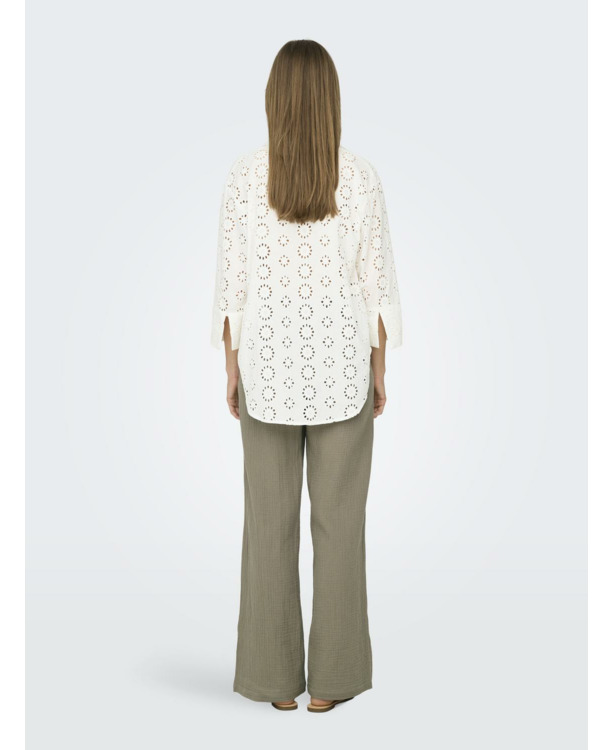 Regular Fit Shirt Collar Long Sleeves (L/S) Gedetailleerde overhemdkraag, lang, met volumemouwen