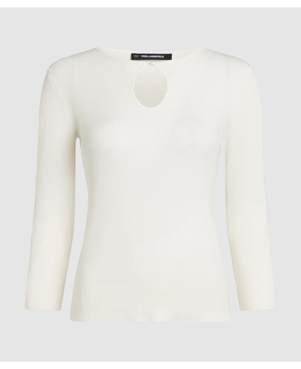 KEYHOLE DETAIL KNIT TOP