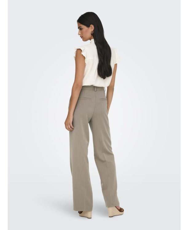 Straight Tapered Fit Broek met wijde pijpen, Straight Tapered Fit en hoge taille