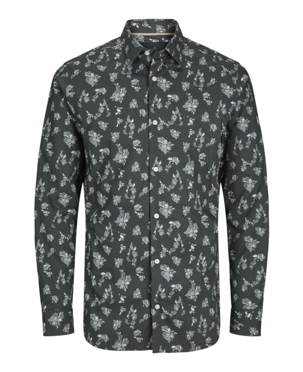 JPRBLALEEDS PRINT DOBBY L/S SHIRT L