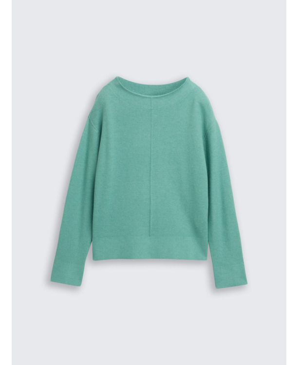 Uitgebreide trui met opstaande Kraag