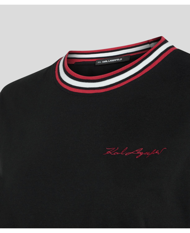 RIB NECK SIGNATURE T-SHIRT