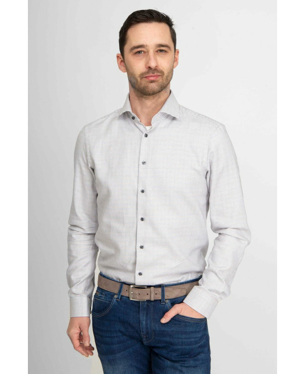 Suitable Overhemd Twill Print Wit