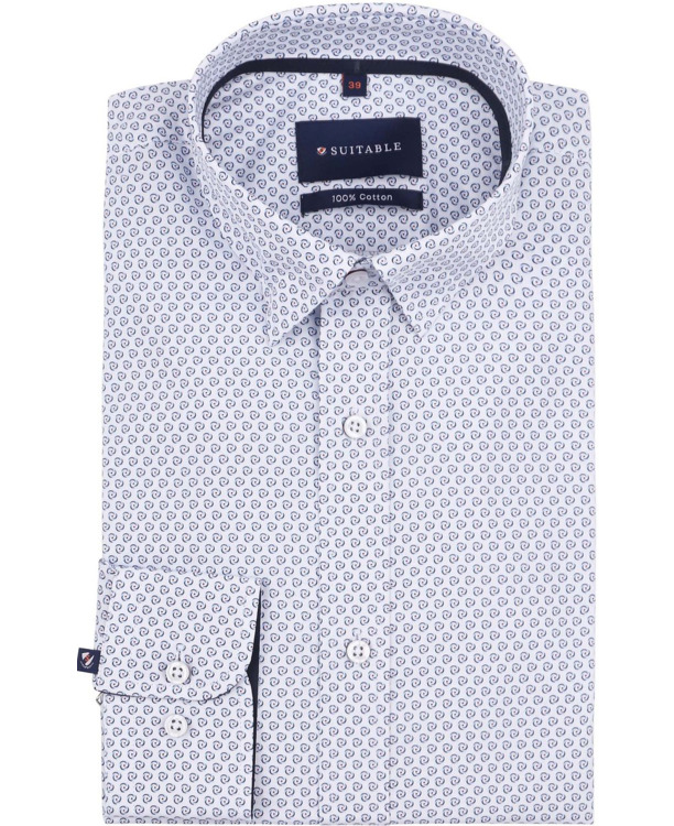 Suitable Overhemd Construct Print Wit