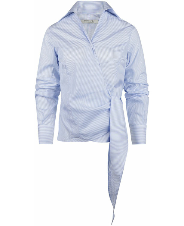 Steppin' Out Wikkel Blouse Julia Streep Lichtblauw