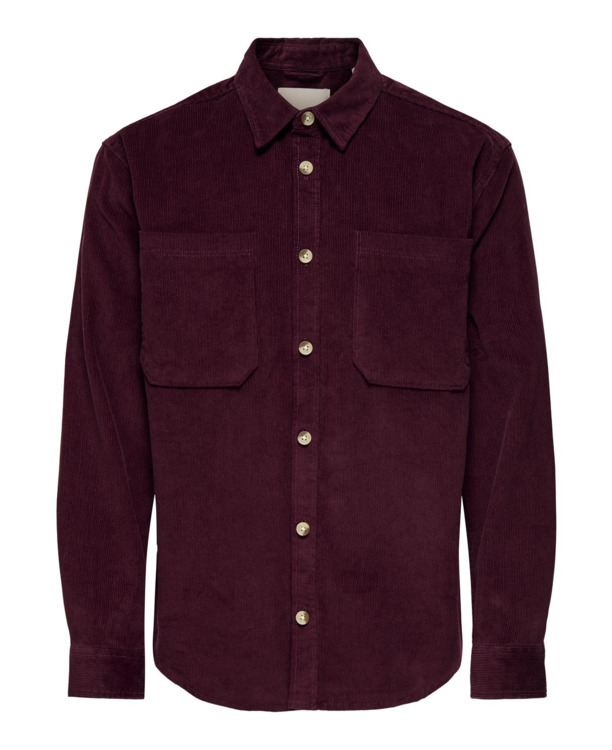 Ruimvallend Overhemd Kraag Lange Mouwen (L/M) Heren