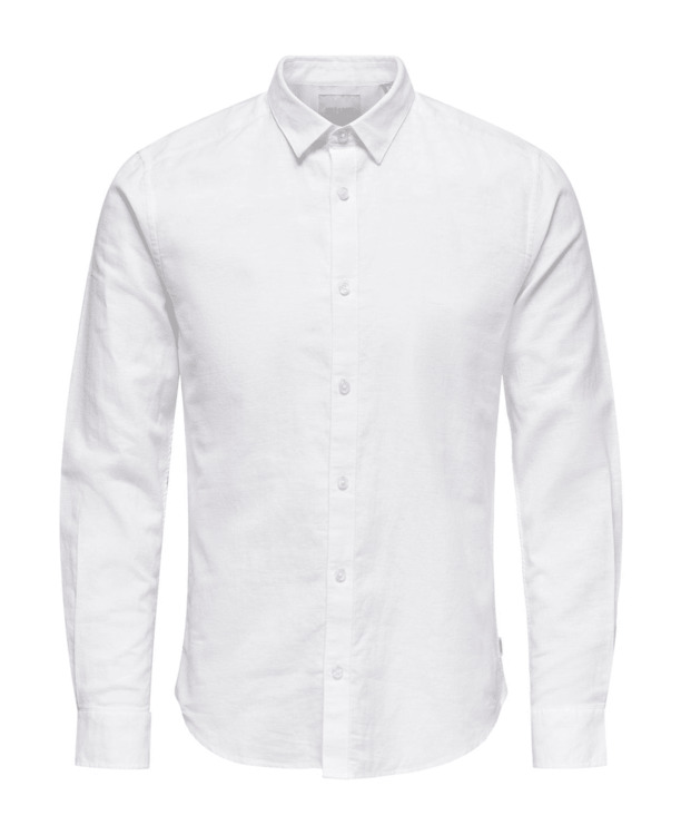 Slim Fit Overhemdkraag Lange Mouwen (L/M) Heren
