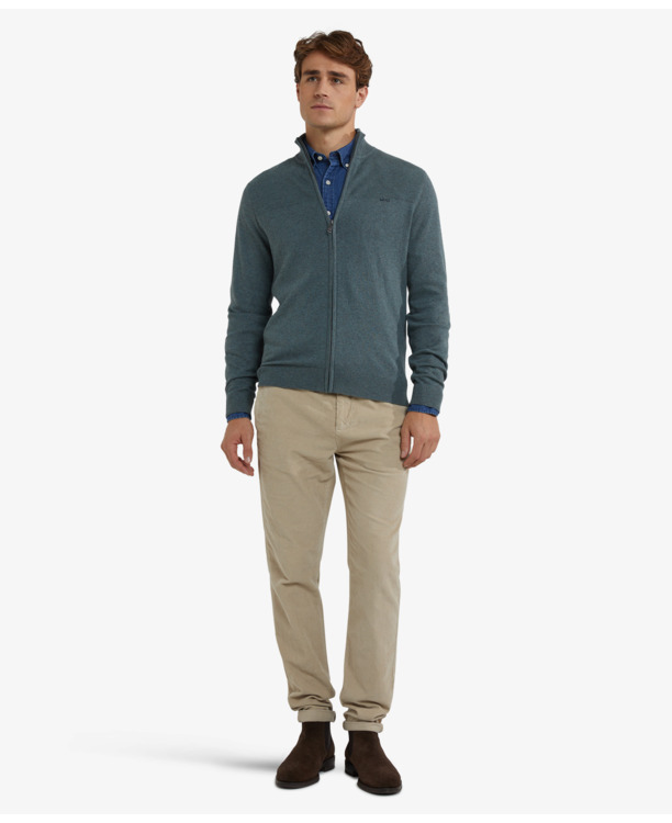 Zip Thru Cardigan Heren